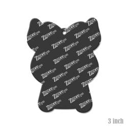 Alternative view of Sitting Pig – Acrylic Keychain Blank (3") | Optional Sticker or UV DTF