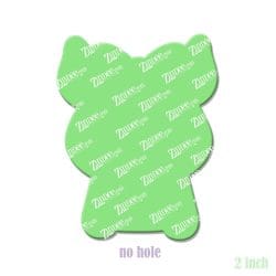 Alternative view of Sitting Pig – Acrylic Badge Reel Blank (2") No Hole | Optional Sticker or UV DTF