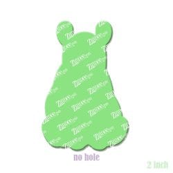 Alternative view of Sitting Rhino – Acrylic Badge Reel Blank (2") No Hole | Optional Sticker or UV DTF