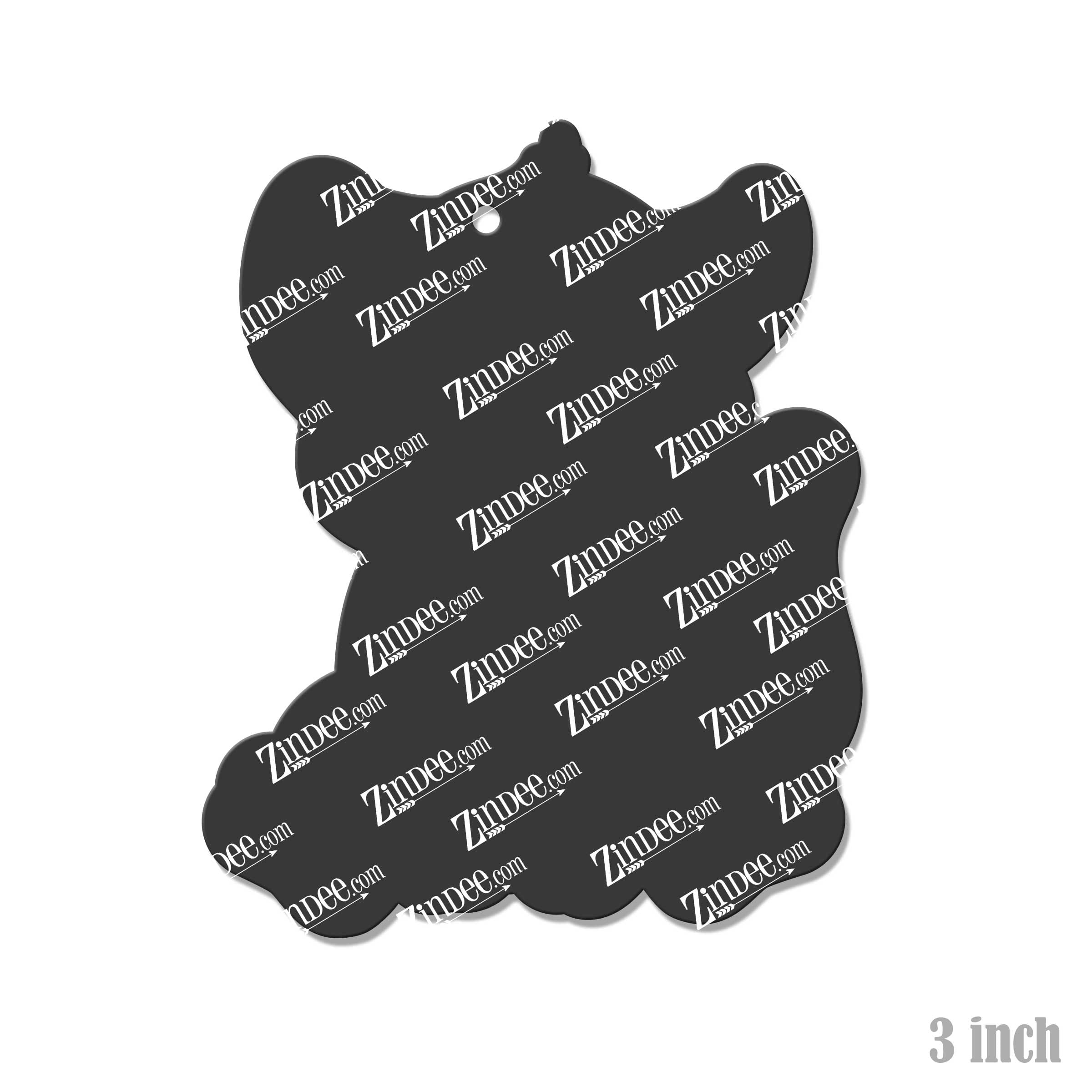 Alternative view of Sitting Tiger Acrylic Blank- Sticker- UV DTF (3 inch)