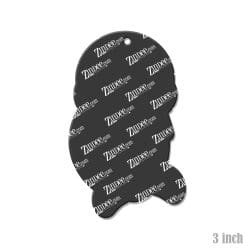 Alternative view of Sitting Turtle – Acrylic Keychain Blank (3") | Optional Sticker or UV DTF