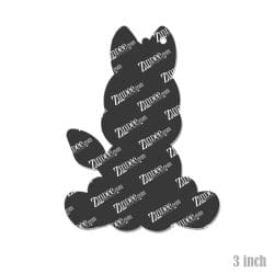 Alternative view of Sitting Zebra – Acrylic Keychain Blank (3") | Optional Sticker or UV DTF