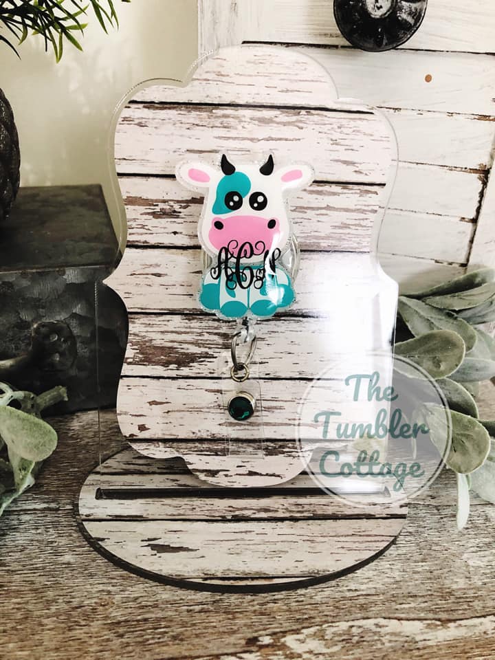 Sitting Cow Acrylic Blank- Sticker- UV DTF (2 inch) NO HOLE - Image 4