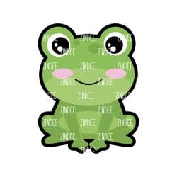Sitting Frog – Acrylic Keychain Blank (3") | Optional Sticker or UV DTF