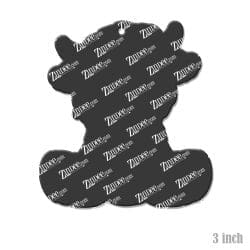 Alternative view of Sitting Highland Cow Acrylic Blank- Sticker- UV DTF (3 inch)