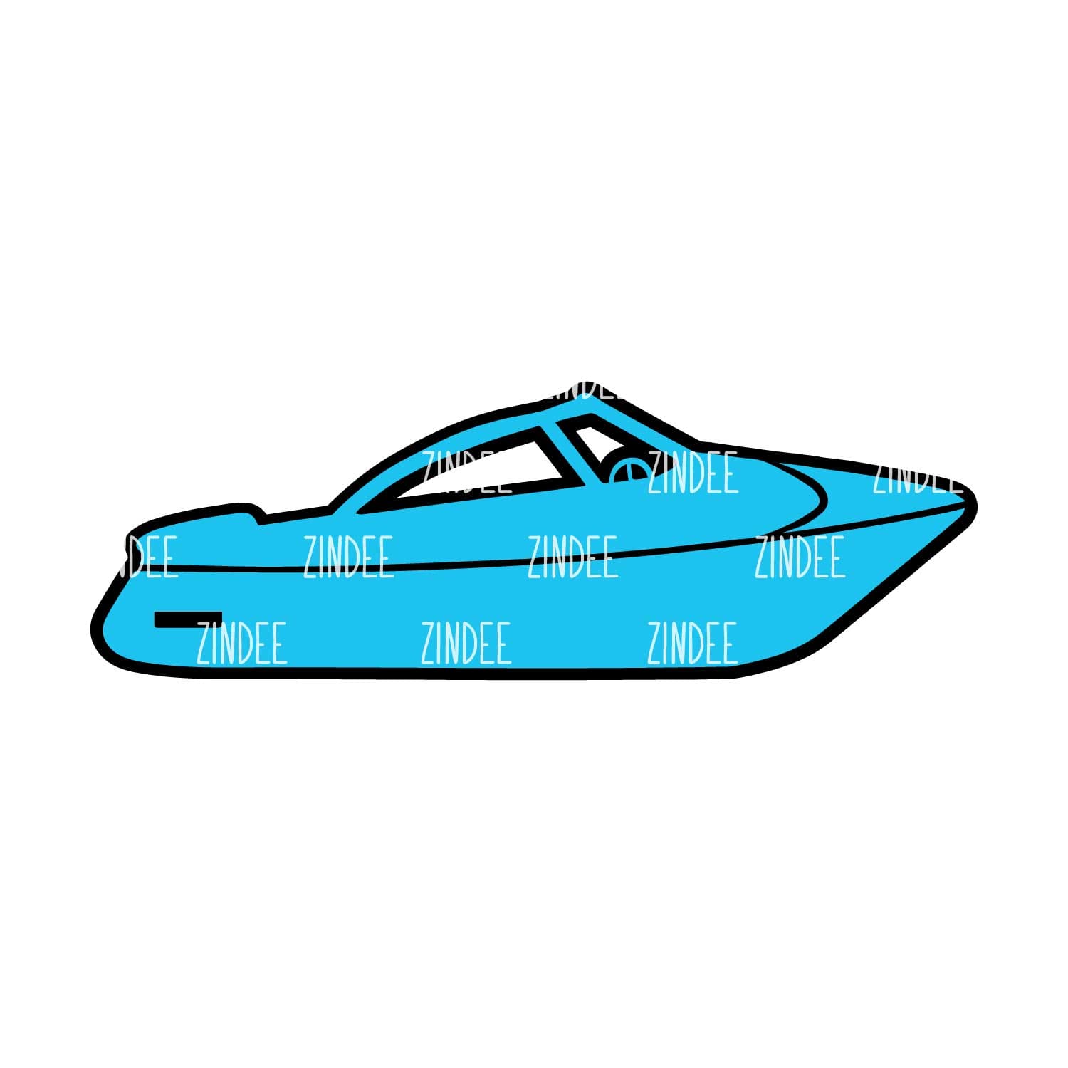 Ski Boat acrylic blank (3 inch) - Image 2