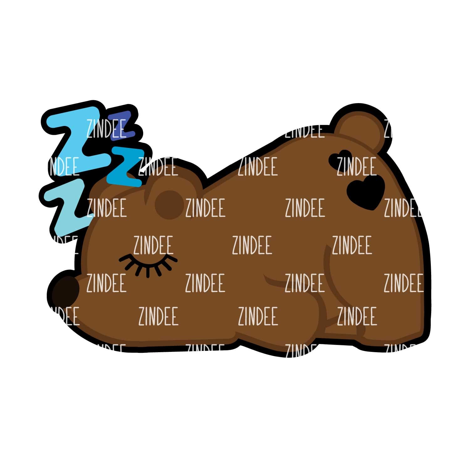 Sleeping Baby Bear Acrylic Blank- Sticker- UV DTF (2 inch) NO HOLE