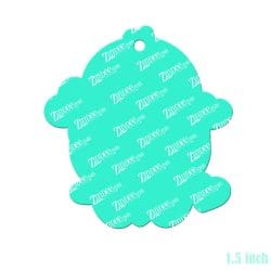 Alternative view of Sloth Heart Acrylic Blank- Sticker- UV DTF (1.5 inch)
