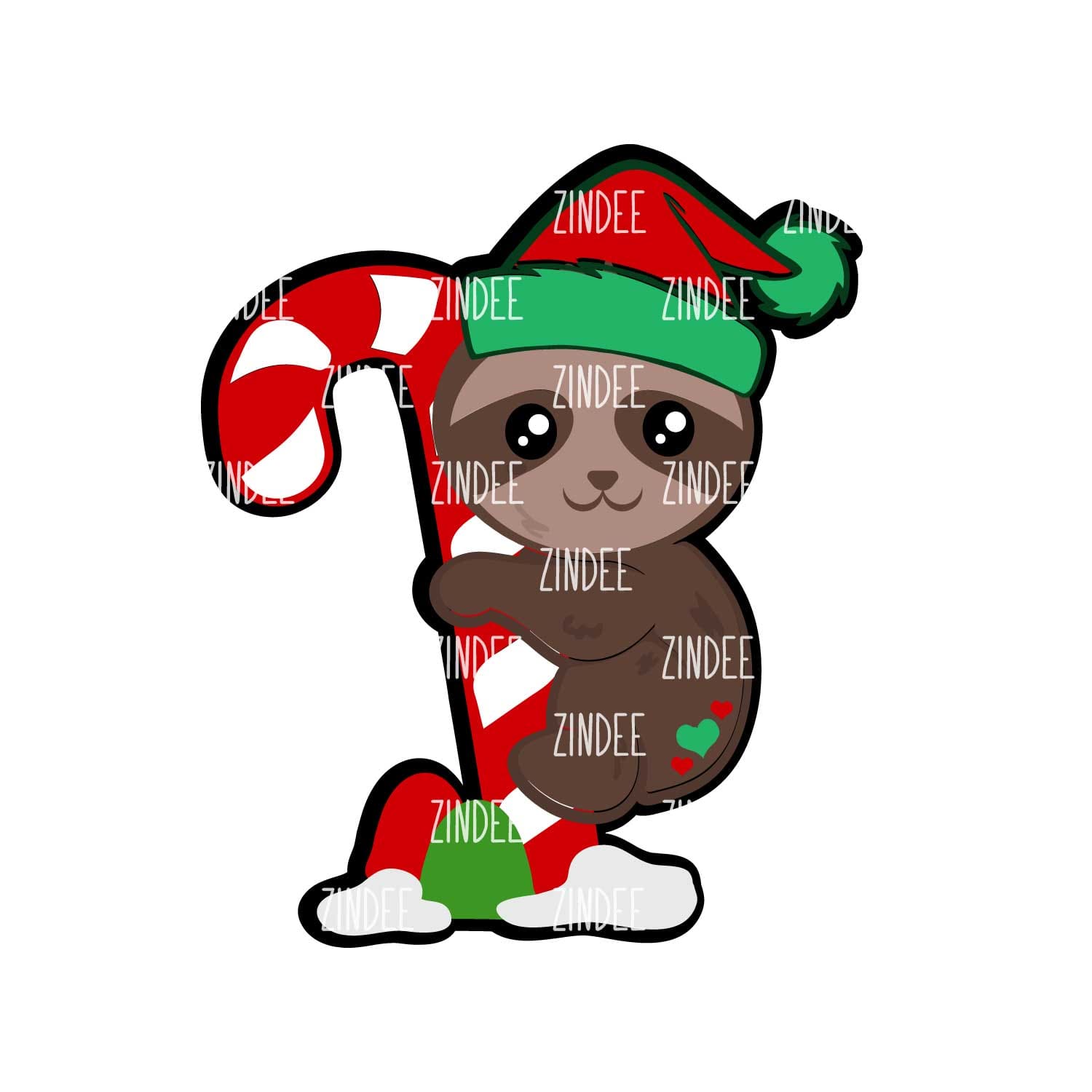 Sloth Christmas Acrylic Blank- Sticker- UV DTF (1.5 inch)