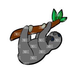 Sloth – Acrylic Keychain Blank (3") | Optional Sticker or UV DTF