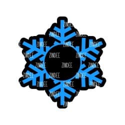 Snowflake – Acrylic Badge Reel Blank (2") No Hole | Optional Sticker or UV DTF