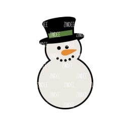 Snowman – Acrylic Badge Reel Blank (2") No Hole | Optional Sticker or UV DTF