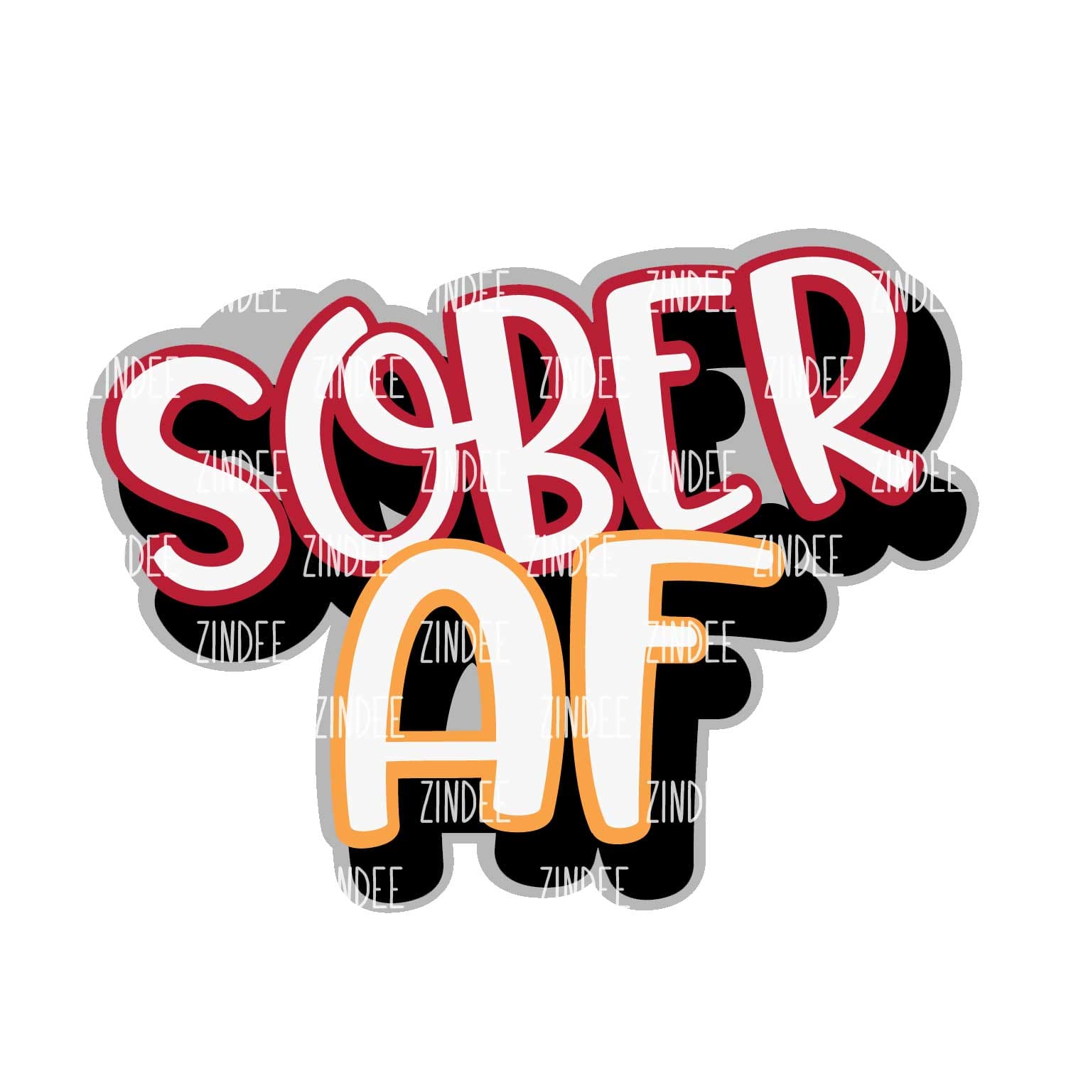 Alternative view of Sober AF acrylic blank (3 inch)