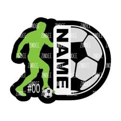 Soccer Ball Tag (BOY) – Acrylic Badge Reel Blank (2") No Hole | Optional Sticker or UV DTF