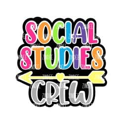 Social Studies Crew – Acrylic Badge Reel Blank (2") No Hole | Optional Sticker or UV DTF