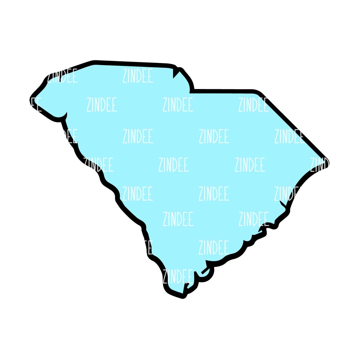 South Carolina Acrylic Blank- Sticker- UV DTF (3 inch)