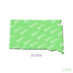 Alternative view of South Dakota – Acrylic Badge Reel Blank (2") No Hole | Optional Sticker or UV DTF