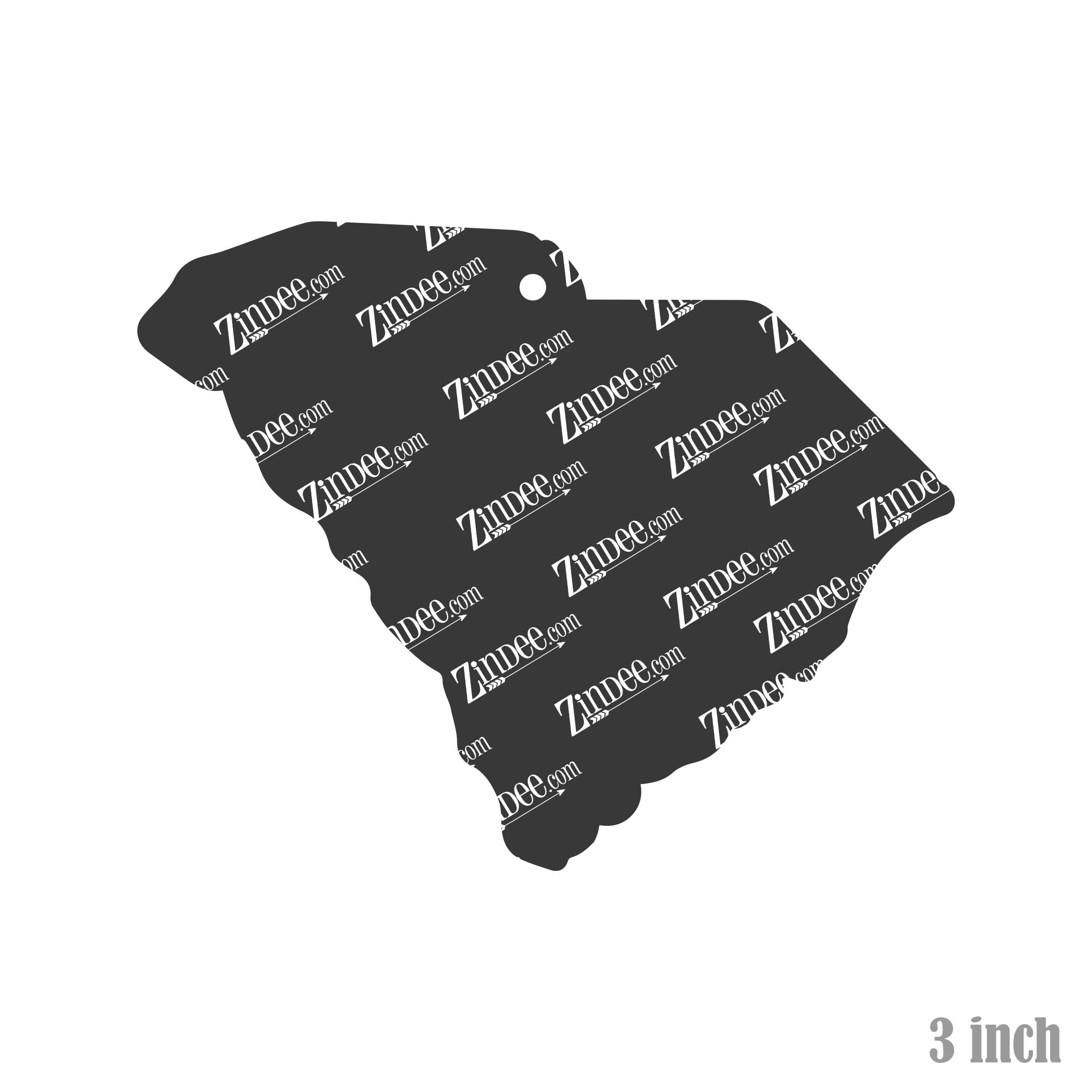 Alternative view of South Carolina Acrylic Blank- Sticker- UV DTF (3 inch)