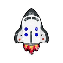 Space Shuttle – Acrylic Badge Reel Blank (2") No Hole | Optional Sticker or UV DTF