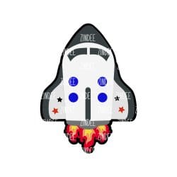 Space Shuttle Acrylic Blank- Sticker- UV DTF (1.5 inch)