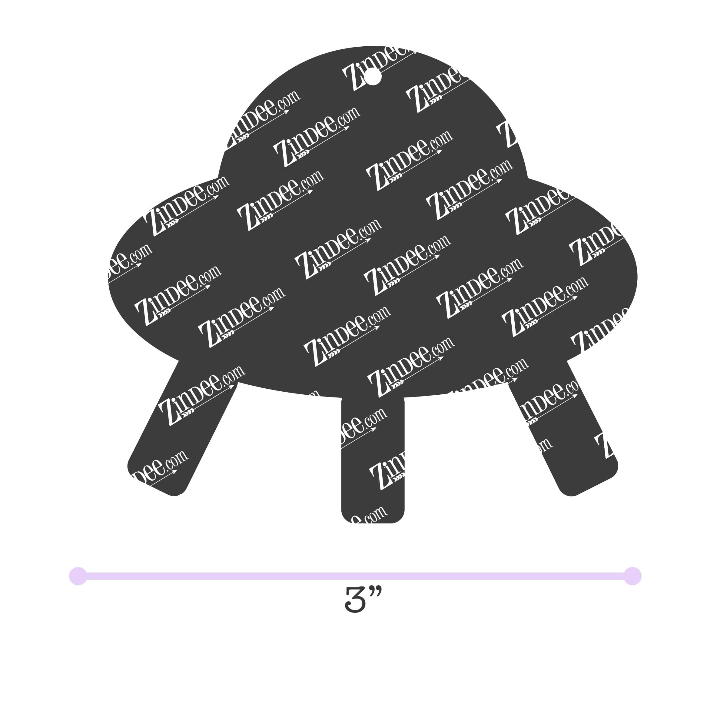 Alternative view of Spaceship Acrylic Blank- Sticker- UV DTF (3 inch)