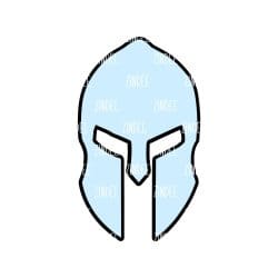 Alternative view of Spartan Mask acrylic blank (3 inch)