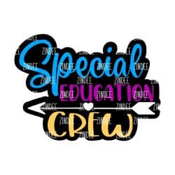Special Education Crew – Acrylic Badge Reel Blank (2") No Hole | Optional Sticker or UV DTF