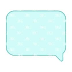 Speech Bubble – Acrylic Badge Reel Blank (2") No Hole | Optional Sticker or UV DTF