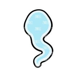 Sperm – Acrylic Badge Reel Blank (2") No Hole | Optional Sticker or UV DTF