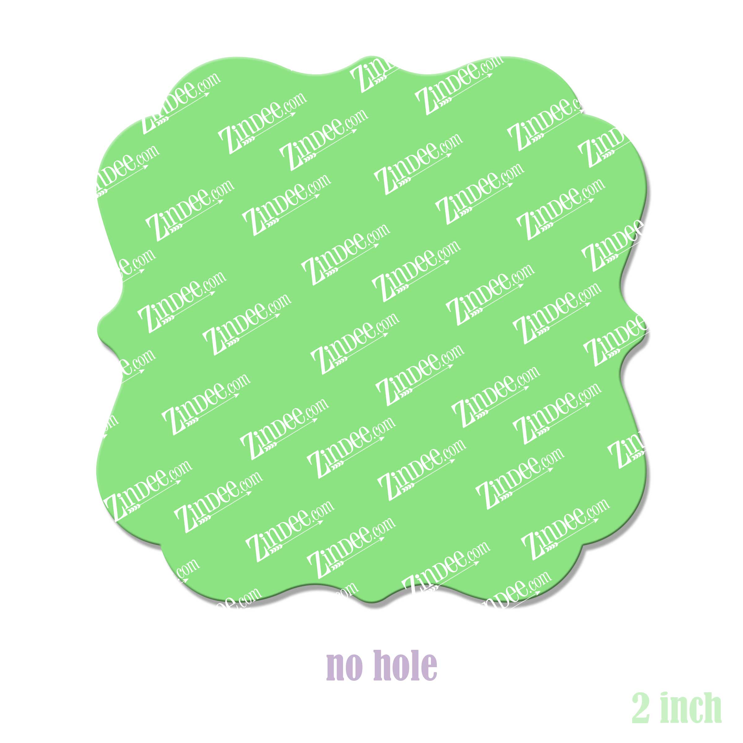 Square Bracket Frame Acrylic Blank- Sticker- UV DTF (2 inch) NO HOLE