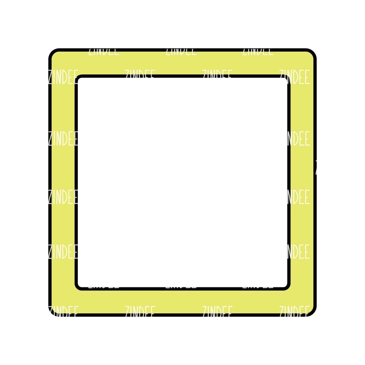 Square Open Ornament 4" - Image 2