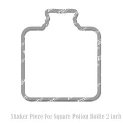 Square Potion Bottle Shaker Piece (2 inch)