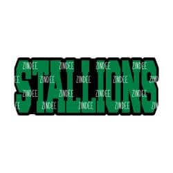 Alternative view of Stallions (word) acrylic blank (3 inch) (5 piece minimum)