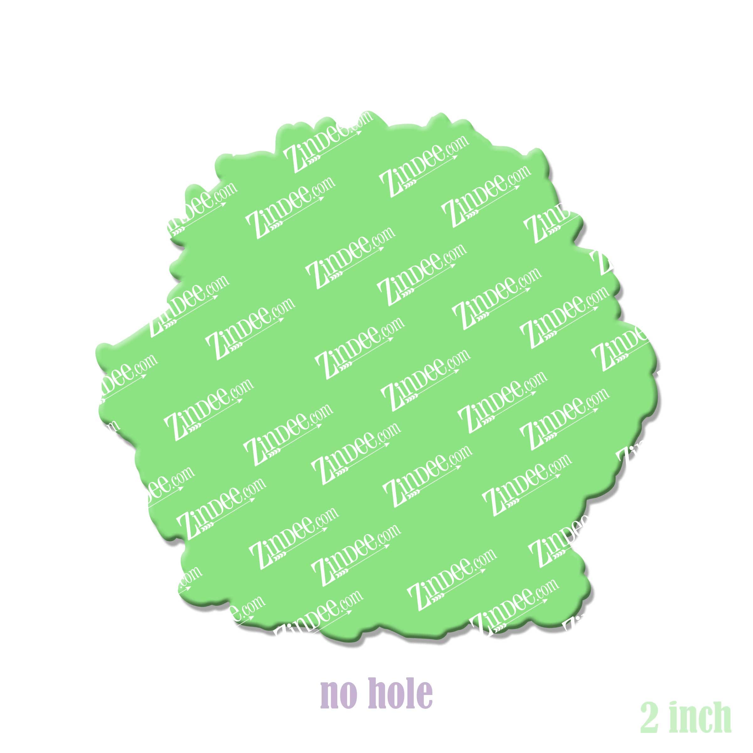 Standard Poodle Head acrylic blank (2 inch) NO HOLE (5 piece minimum)