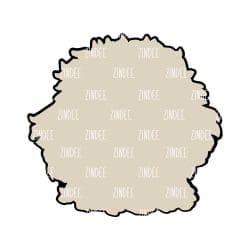 Alternative view of Standard Poodle Head acrylic blank (3 inch)