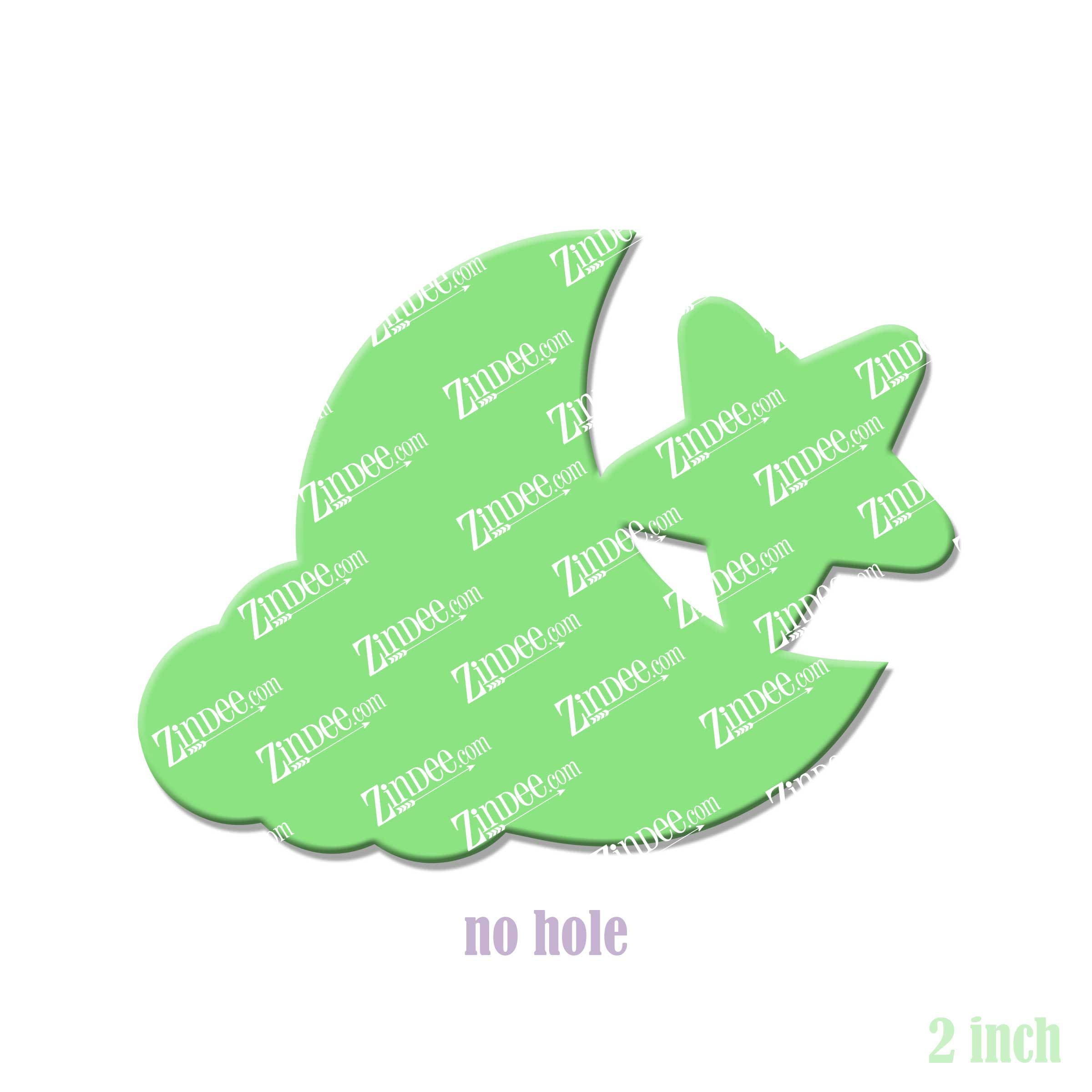 Alternative view of Star Cloud Moon Acrylic Blank- Sticker- UV DTF (2 inch) NO HOLE