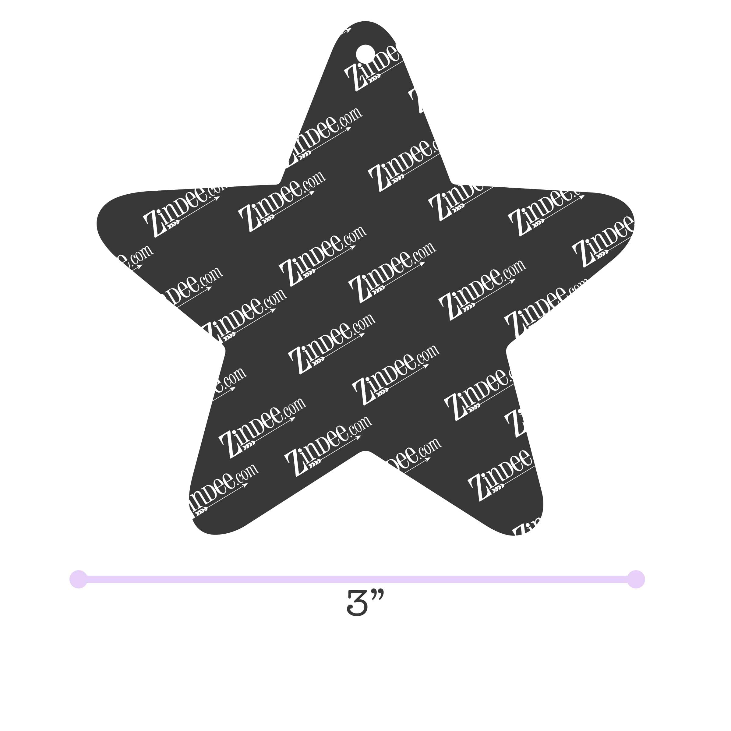 Alternative view of Star Acrylic Blank- Sticker- UV DTF (3 inch)