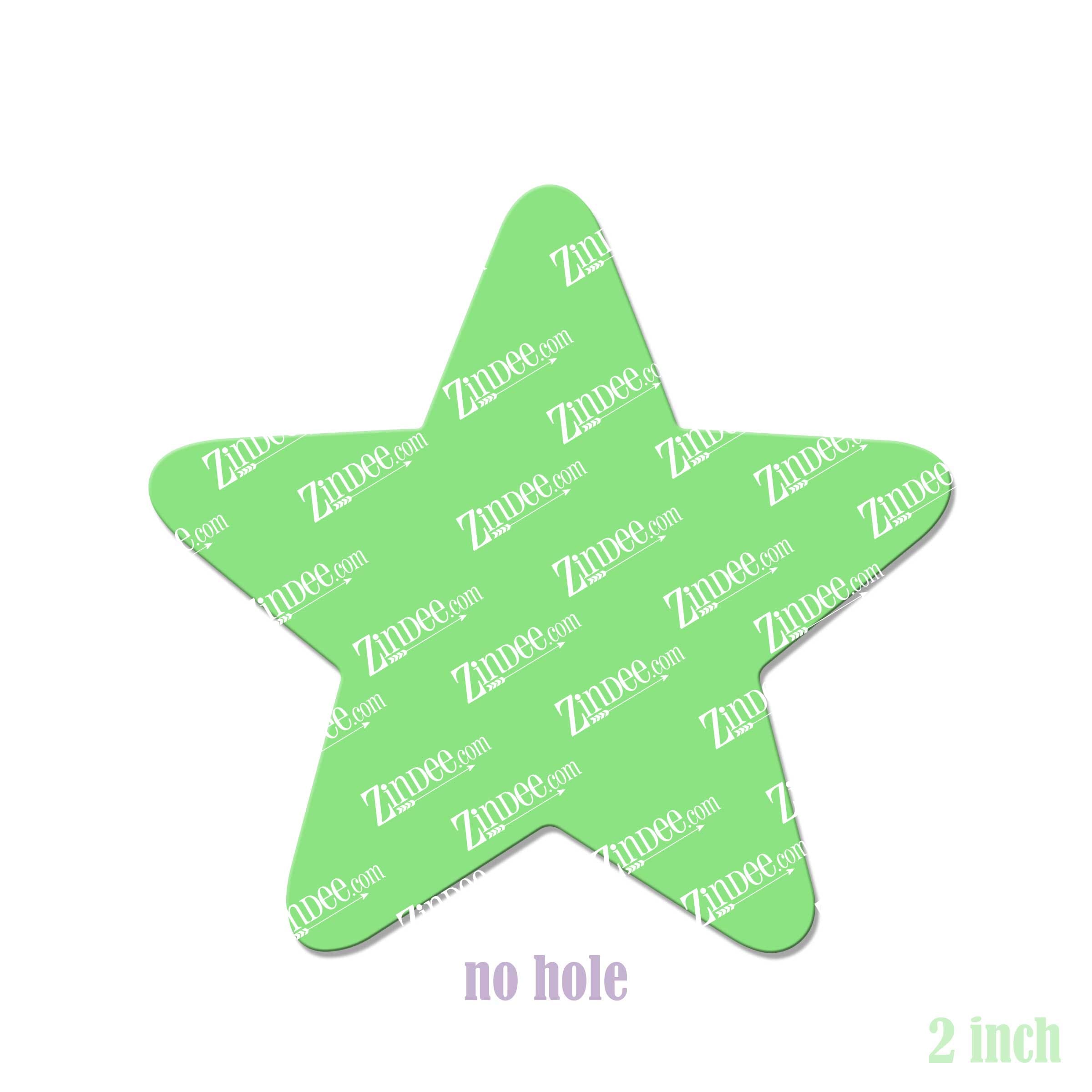 Alternative view of Star Acrylic Blank- Sticker- UV DTF (2 inch) NO HOLE