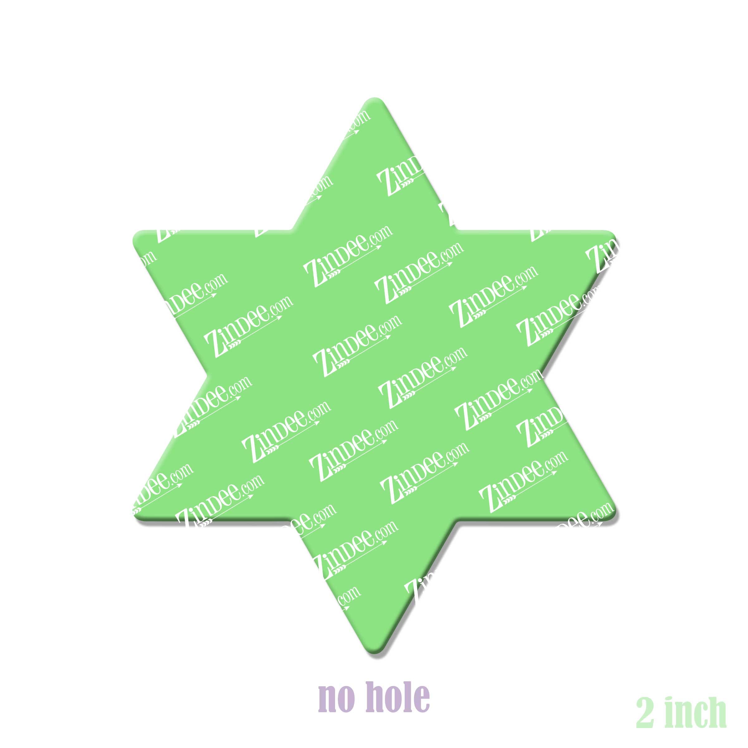 Alternative view of Star of David Acrylic Blank- Sticker- UV DTF (2 inch) NO HOLE