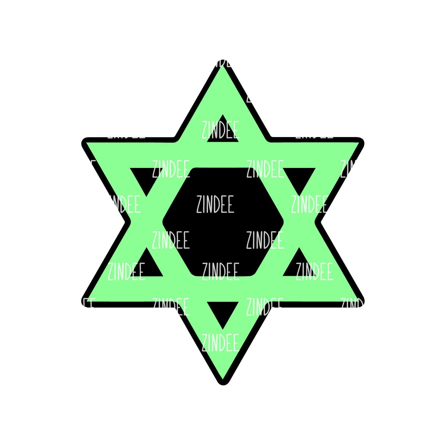 Star of David Acrylic Blank- Sticker- UV DTF (3 inch)