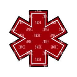 Star of Life Acrylic Blank- Sticker- UV DTF (1.5 inch)