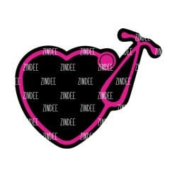 Stethoscope Heart Acrylic Blank- Sticker- UV DTF (1.5 inch) NO HOLE