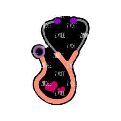 Stethoscope – Acrylic Badge Reel Blank (2") No Hole | Optional Sticker or UV DTF
