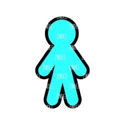 Stick Person acrylic blank (2 inch) NO HOLE (5 piece minimum) - Image 2