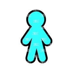 Alternative view of Stick Person acrylic blank (1.5 inch)