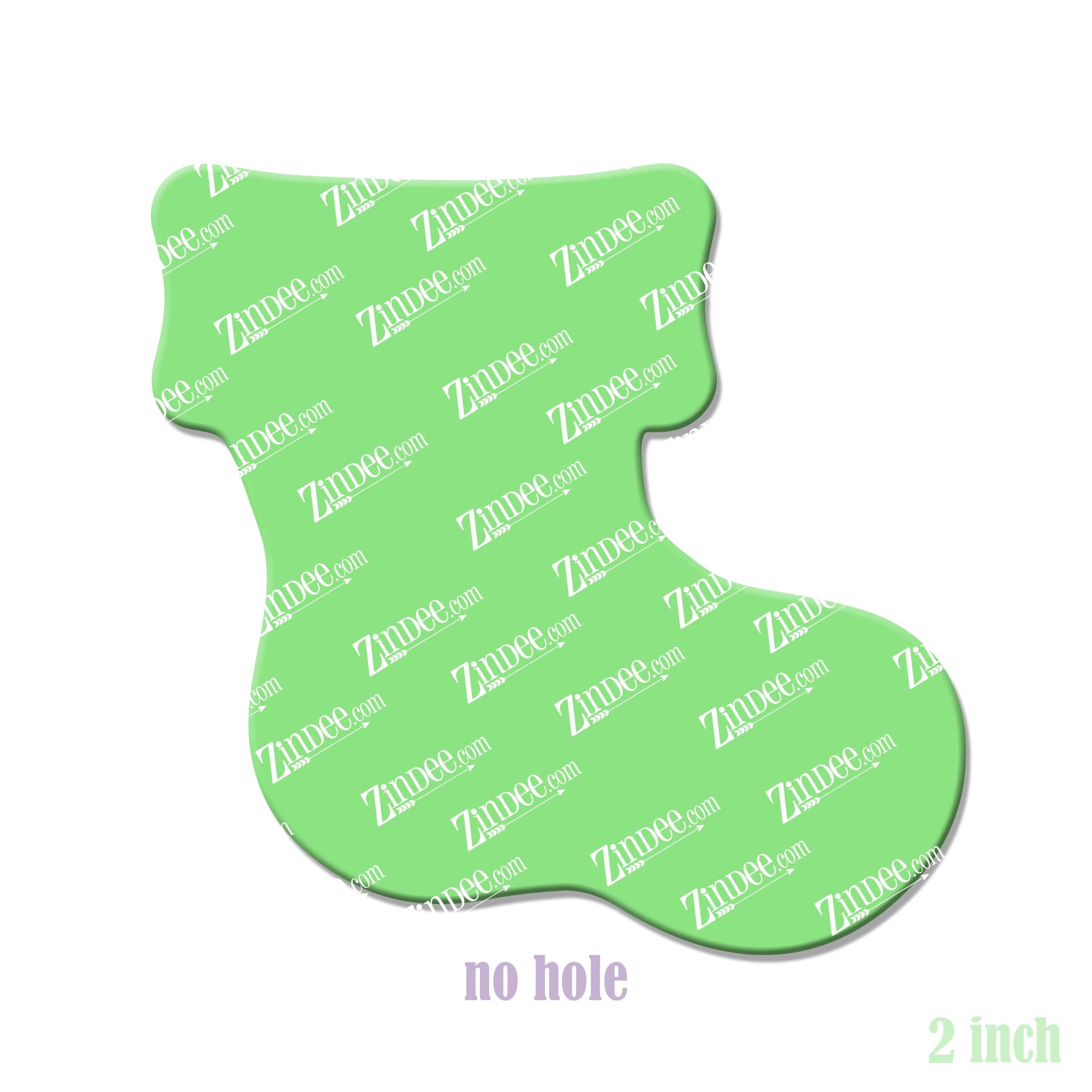 Alternative view of Stocking Acrylic Blank- Sticker- UV DTF (2 inch) NO HOLE