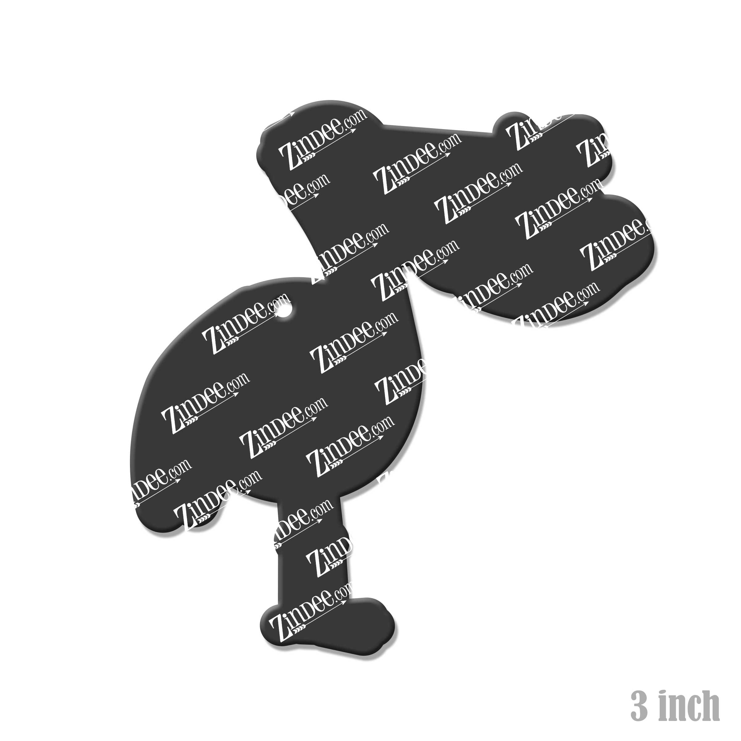 Alternative view of Stork with Baby Acrylic Blank- Sticker- UV DTF (3 inch)