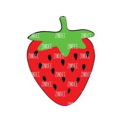 Strawberry – Acrylic Badge Reel Blank (2") No Hole | Optional Sticker or UV DTF