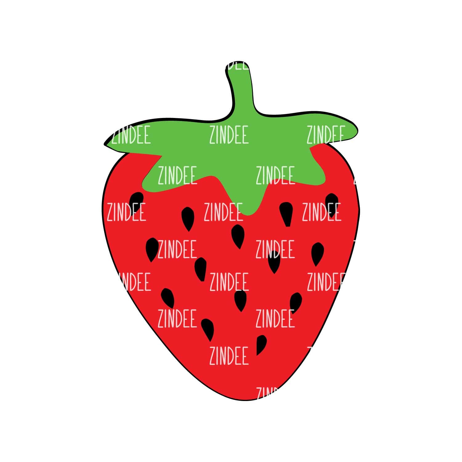 Strawberry Acrylic Blank- Sticker- UV DTF (3 inch)