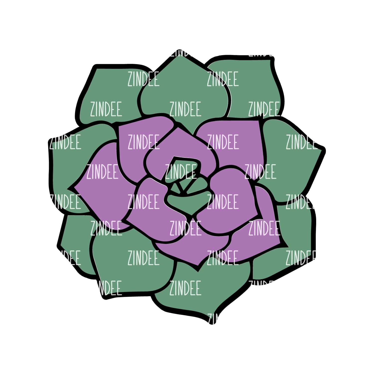 Succulent Acrylic Blank- Sticker- UV DTF (2 inch) NO HOLE